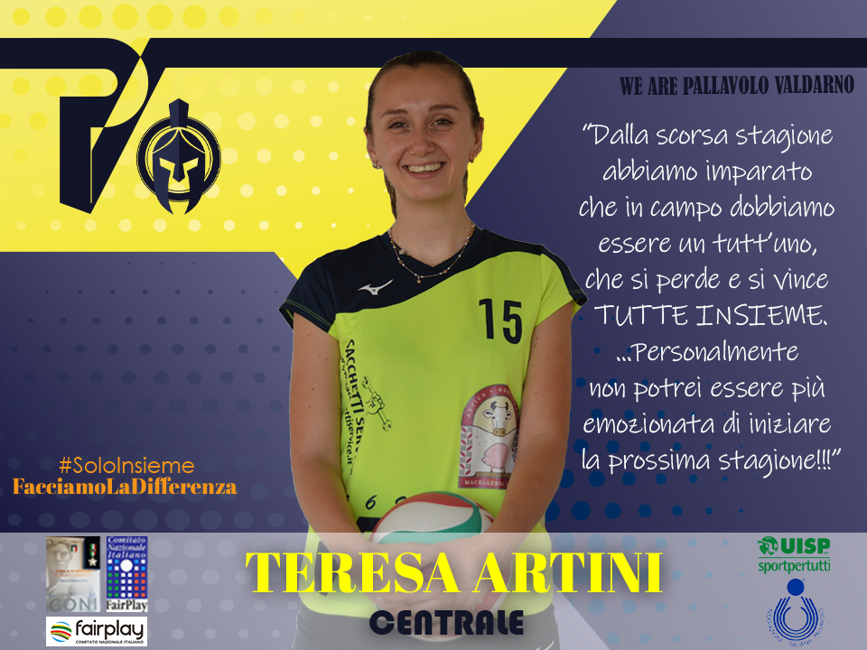 Teresa Artini centrale pallavolo valdarno