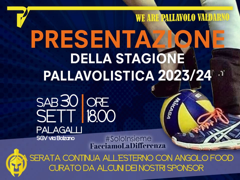 presentazione pallavolo valdarno 2023-24