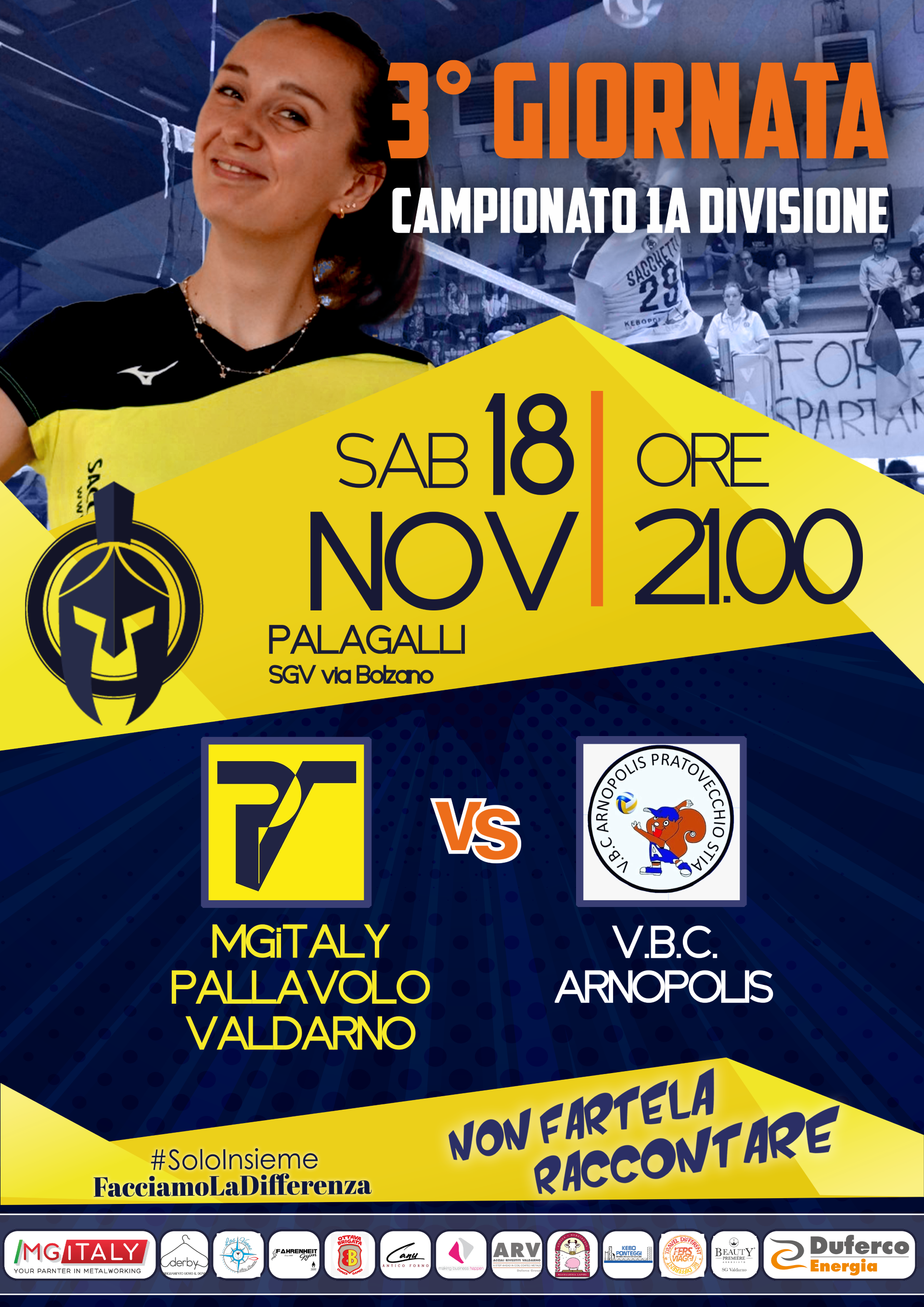 MgiTaly Pallavolo valdarno vs Stia Arnopolis terza di campionato