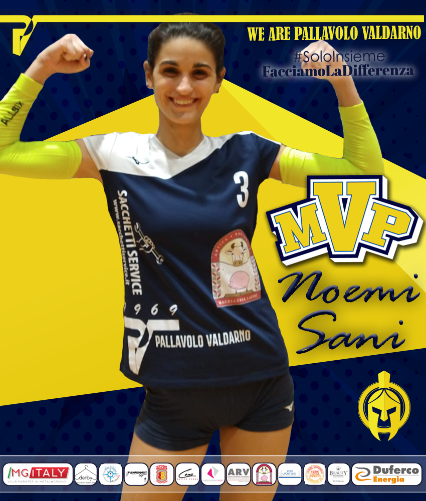 MVP Noemi Sani MgItaly Pallavolo Valdarno VbC Aronopolis Stia 3-0